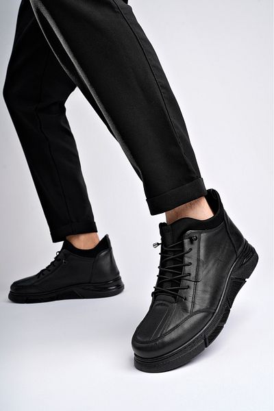 Deripabuc Genuine Leather Black Men's Leather Boots Mrd15-0925