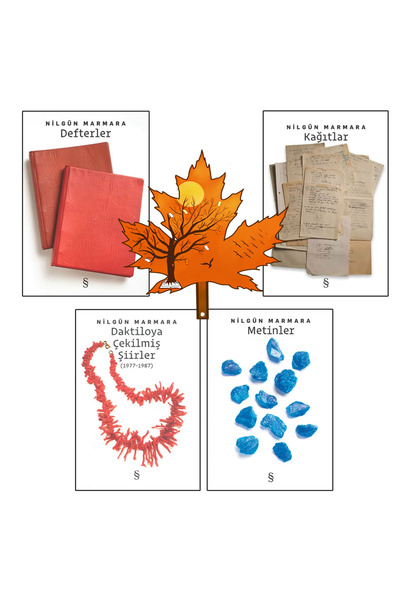 Everest Yayınları Nilgün Marmara - Defterler - Kağıtlar - Daktiloya Çekilmiş Şiirler - metinler -tescilli kitap ayracı