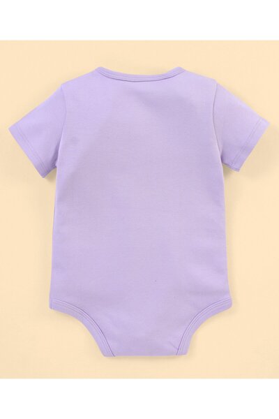 Babyoye Babyoye 100% Cotton with Eco Jiva Finish Half Sleeves Onesies Boat Embroidered - Purple