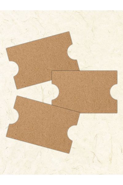 Grdall 25 Pieces Kraft Bracelet Card - Small Business Card, Unprinted Matrenich Card