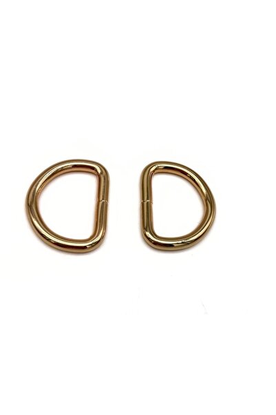 angel çanta aksesuar حلقة مزدوجة D باللون الذهبي الفاتح مقاس 3 سم