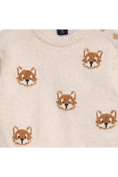KIABI 'Animals' knitted jumper BEIGE