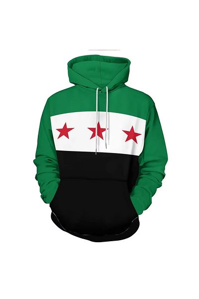 bellanova 1St Quality 3Ip Unisex Winter Hoodie - Syria Printed, Oversize, Thick Hooded Sweatshirt