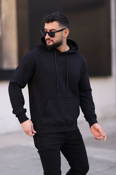 Newtime Men's Oversize Basic Hooded Sweatshirt Fleece