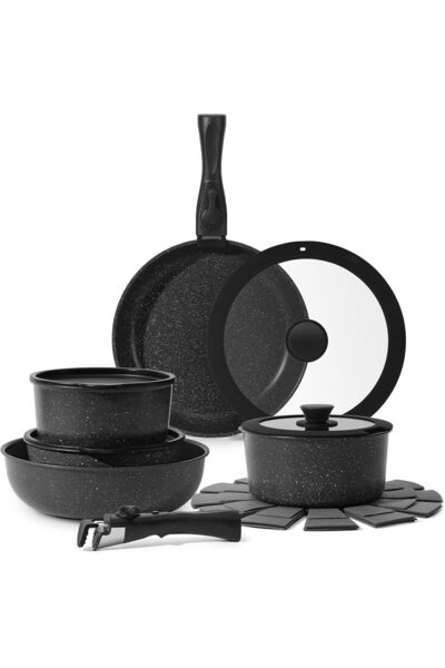 Paporich 15pcs Pots and Pans Set Non Stick