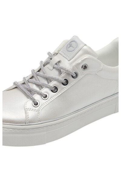 Tamaris Damen Low Sneaker Low Top 1-23751-44 Weiß 101 White Pearl Kunstleder