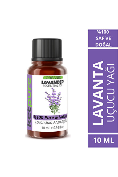 ketpure Organik İçerikli Lavanta Uçucu Yağı (10 ml) Lavandula Angustifolia Essential Oil