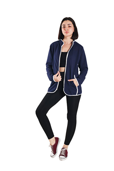 ASN concept سترة نسائية باللون الأزرق الداكن