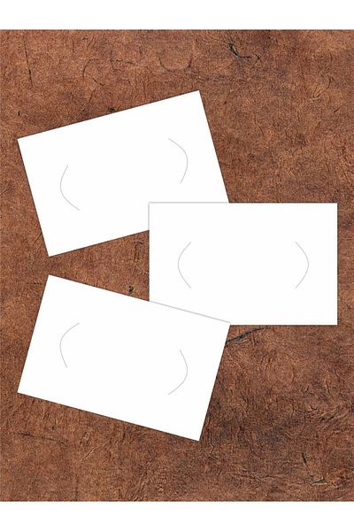 Grdall 25 Pieces White Bracelet Card - Small Business - Unprinted Matrenicha Card