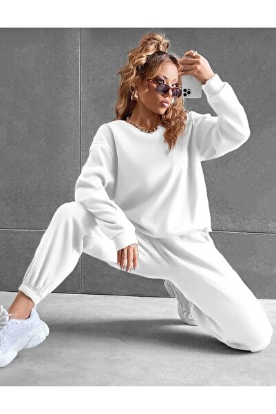 BW Bravely Wear طقم بدلة رياضية سوفت لوكس للجنسين - قطن، مقاس كبير