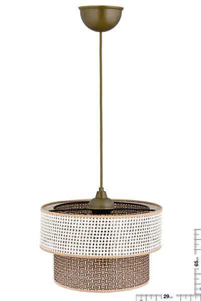 Emg DesiGn Rattan 2 Katlı Pasta Sarkıt Avize Çocuk Odası Yatak Odası Salon Mutfak Hol