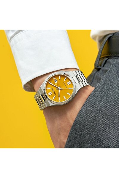 Citizen Tsuyosa NJ0150-81Z Automatic Steel Yellow Dial 40 mm Men's Wristwatch