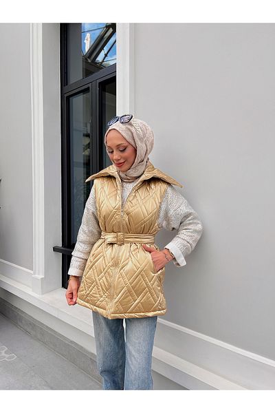 Melike Tatar Gold Inflatable Gilded Vest 32-3402