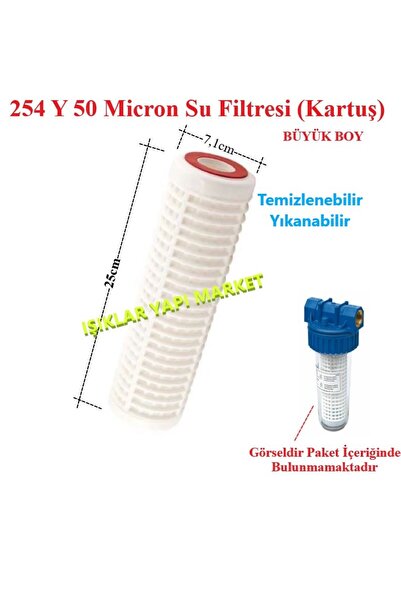 Sufil Su Sayaç Filitresi Yedeği- Siliphozsuz-yedek-kartuş-(BÜYÜK-BOY) Yıkanab...