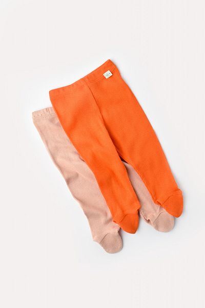 BabyCosy Set 2 Pantaloni Cu Botosei Bebe Unisex - Rodie/piersica,