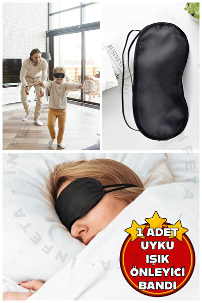 İnfeta 1 Adet Uyku Göz Bandı Maskesi Işık Önleyici Gözlük Maske Bant (1adet)