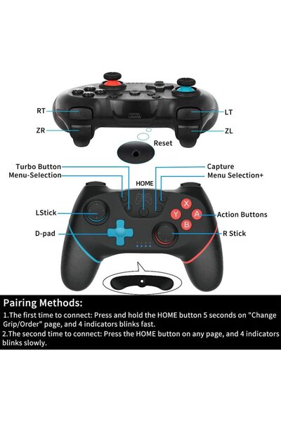fulina Wireless Gamepad Controller, Bluetooth-compatible Gamepad for Switch Console Wireless Gamepad for N-