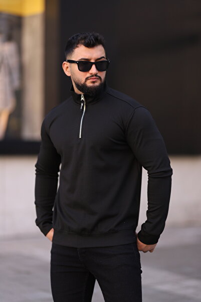 Newtime Hanorac pentru bărbați, din bumbac, cu 3 fire, cu guler în picioare, ...