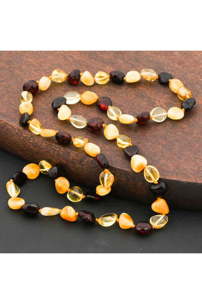 Genel Markalar Yetişkin Damla Kehribar Kolye