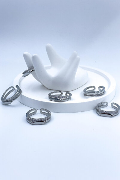 Radino Collection خاتم نسائي VIP ذهبي من الزركون قابل للتعديل من الفولاذ المقاوم للتشويه