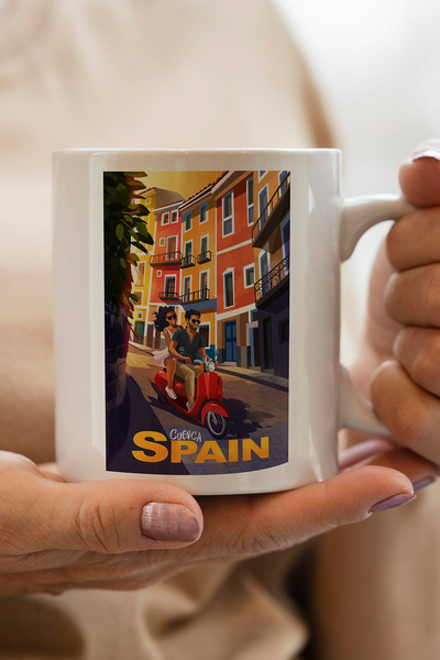 South Steel كوينكا - إسبانيا - كوب ممتاز مطبوع عليه إسبانيا