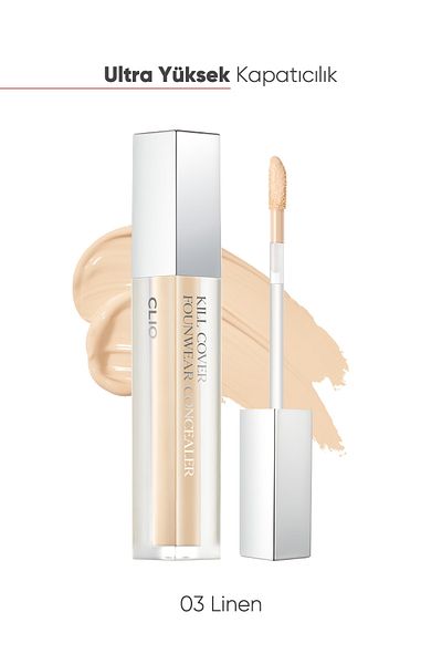 CLIO Concealer with Intensive Coverage Clio Kill Cover Founwear Concealer (3 Linen)