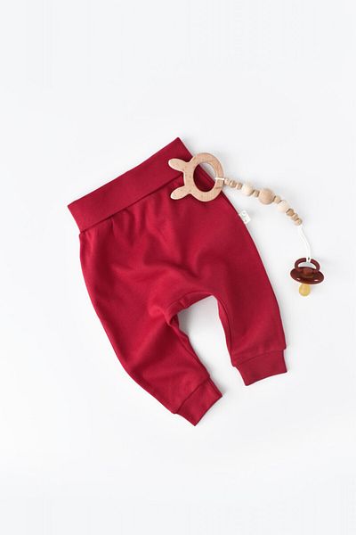 BabyCosy Pantaloni Bebe Unisex Din Bumbac Organic Rosu