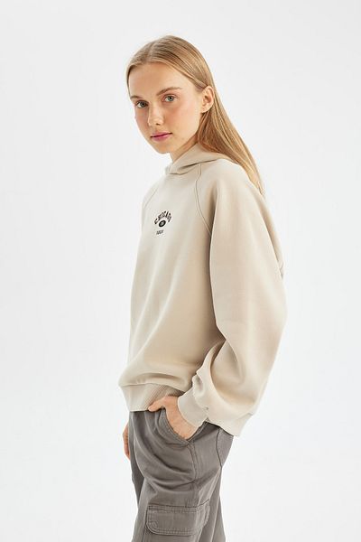 DeFacto Coool Oversize Wide Fit Printed Thick Fabric Sweatshirt
