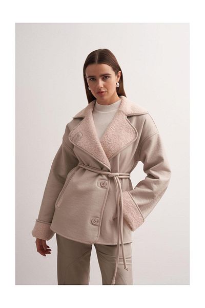 FUSHYA Fur Lined Leather Jacket