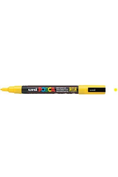 UNİ-BALL Uni-Ball 0.9-1.3mm Yellow Marker Painting Posca - Water-Based Poster Pc-3M