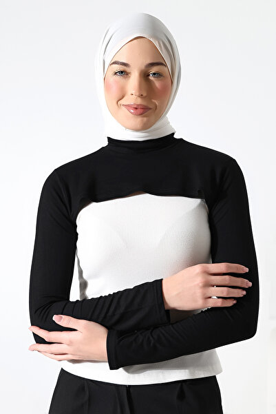 ihvan online Μαύρο μανίκι με ζιβάγκο με χιτζάμπ