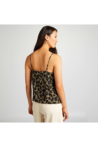KIABI Vest top with lace detailing KHAKI