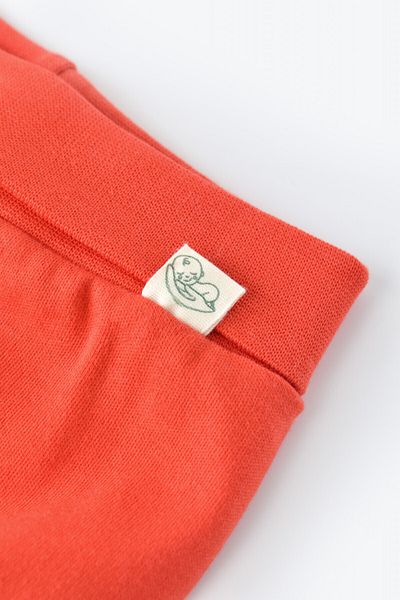 BabyCosy Pantaloni Cu Botosei - Bumbac Organic Caramiziu