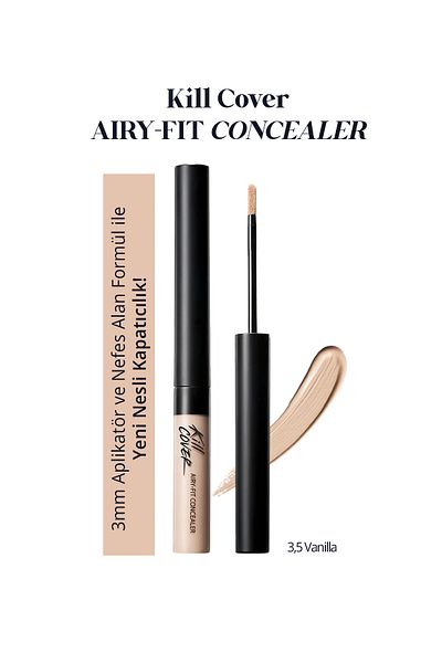 CLIO Lightweight Formula Long-Lasting Concealer Clio Kill Cover Airy-Fit Concealer (3.5 Vanilla)