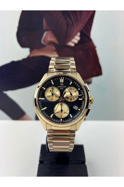 Hislon Gold Men's Wristwatch 10 Atm Waterproof