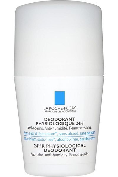 La Roche Posay مزيل العرق الفسيولوجي من لا روش بوساي 24 ساعة رول أون للجنسين، 1.69 أونصة، مزيل عرق رول أون، أبيض