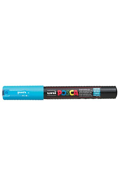 UNİ-BALL 0.7mm Light Blue Posca Water Base Marker Painting Poster - Pc-1M