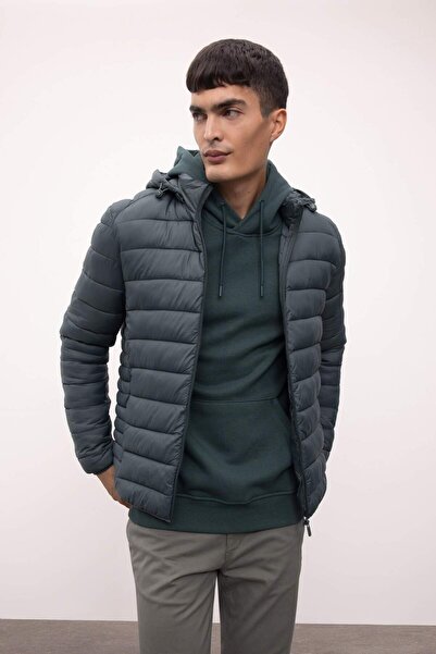 DeFacto Koyu Yeşil Erkek Mont N4661az/gn1019