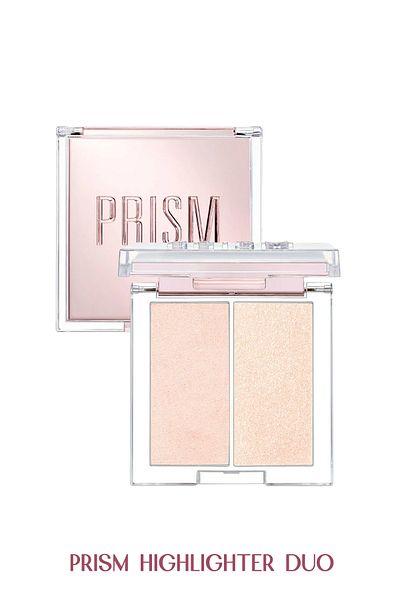 CLIO 2-Pack Highlighter Clio Prism Highlighter Duo Providing Intense Shine with Pearl Grain (01 Cream Fizz)
