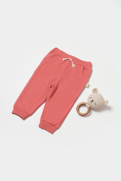 BabyCosy Pantaloni Lungi, Two Thread, 100%bumbac Organic - Rose,