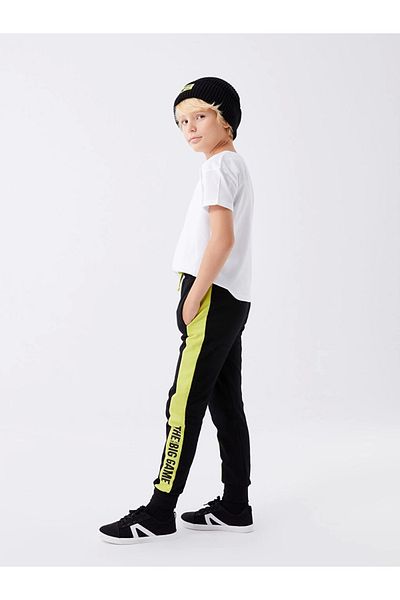 LC Waikiki LCW Παιδικό Μαύρο Ελαστικό Μέσης Αγόρι Jogger Φούτερ