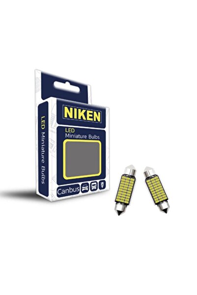 POLATLI OTO AKSESUAR Niken Led Beyaz Sofit Ampul Set 12v 30 Led’li C10w 41mm