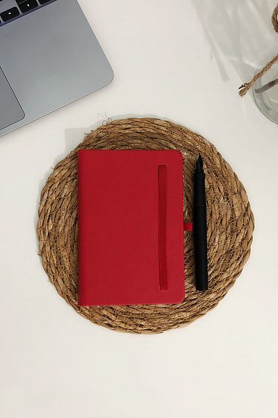 Copyder Thermo Leather Striped Hard Cover Pocket Size Notebook