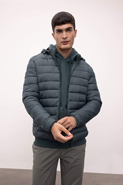 DeFacto Koyu Yeşil Erkek Mont N4661az/gn1019