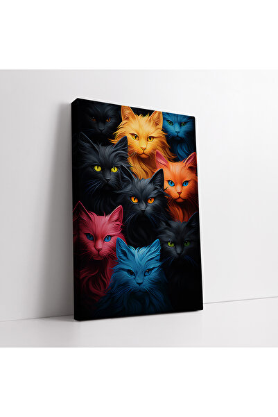 KOSS Dijital Pictură decorativă pe pânză cu animale abstracte colorate din an...