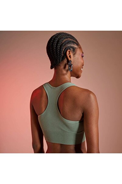 KIABI Ribbed knit vest top kakhi