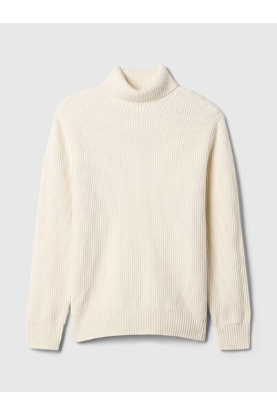 GAP Erkek Kırık Beyaz CashSoft Balıkçı Yaka Kazak