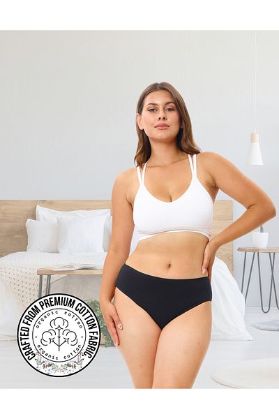 ALYA UNDERWEAR Chiloți de damă din bumbac imprimat de Anul Nou - roșu, negru, alb, pachet de 10 (MULTICOLOR - X40)