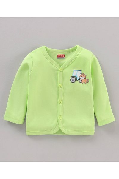 Babyhug سترات قطنية 100% مطبوعة برسومات مركبة، عبوة من 3 قطع - متعددة الألوان