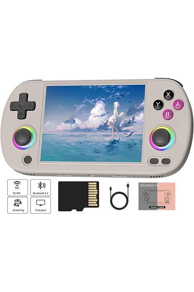 ANBERNIC RG40XX H Retro Handheld Game Console, 4.0 Inch IPS Screen Built-in 64G TF Card 5488 Games